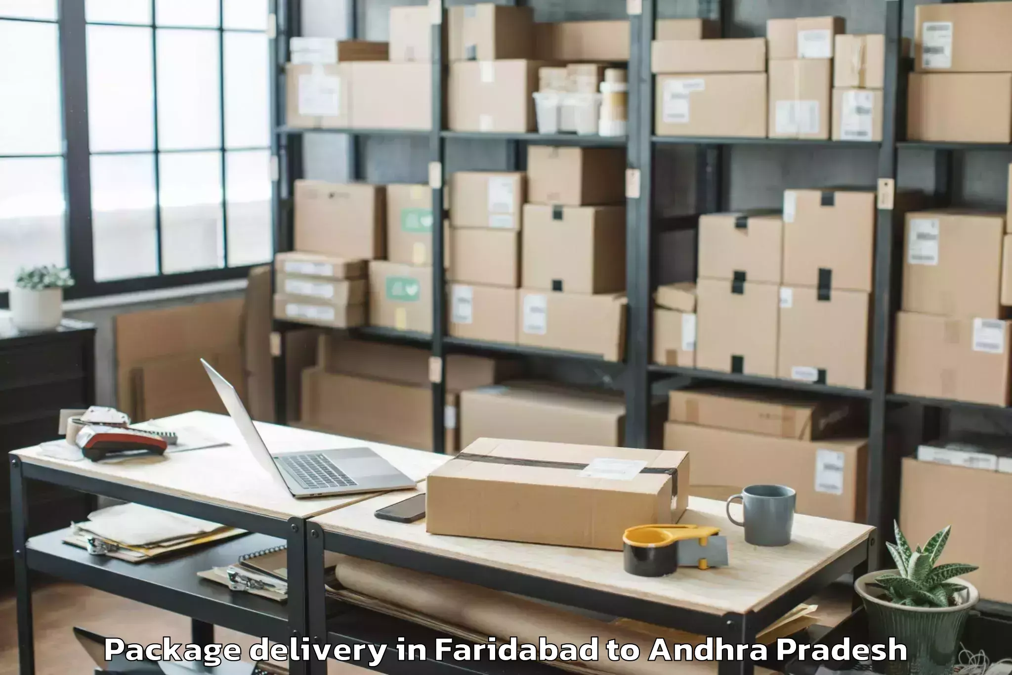 Easy Faridabad to Kanuru Package Delivery Booking